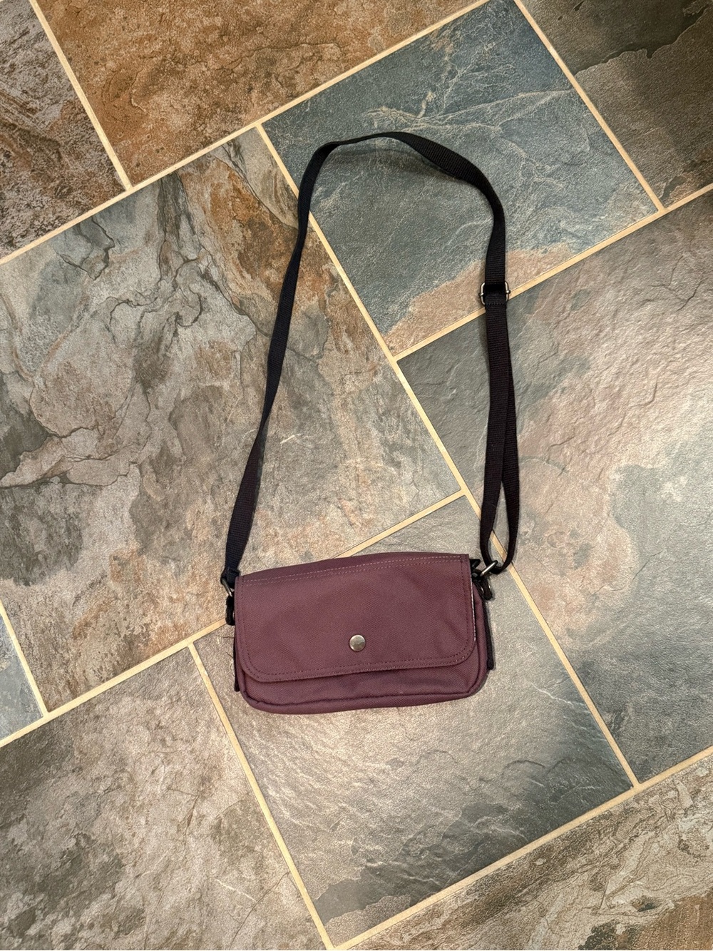 Carhartt Dusty Plum Snap-Front Nylon Pouch